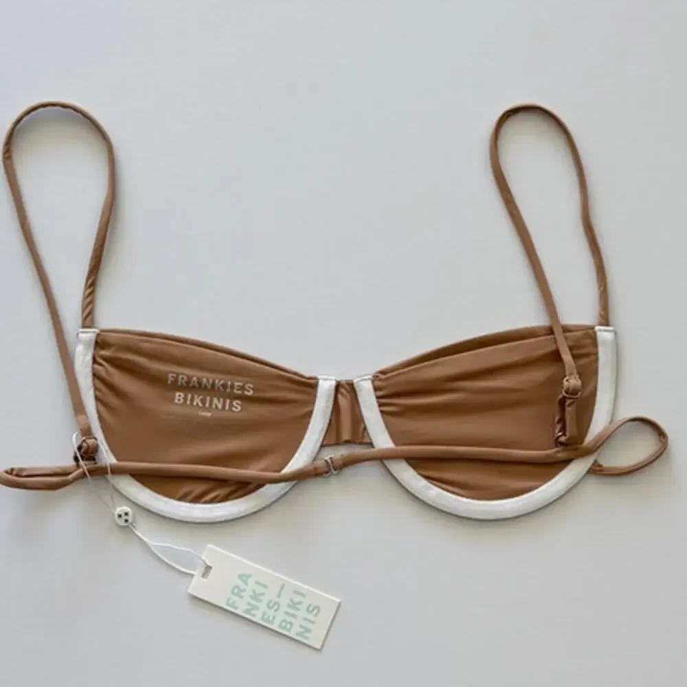 Frankies Bikinis Maggie Underwire Bikini Top - Earth Brown - Large - NWT